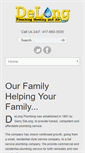 Mobile Screenshot of delongplumbing.com